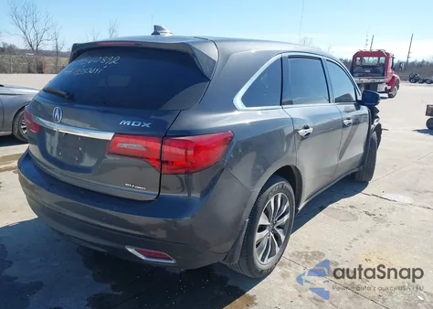 2016 Acura Mdx Technology Acurawatch Plus Packages/Technology Package z USA, uszkodzony, nr VIN 5FRYD4H49GB024393